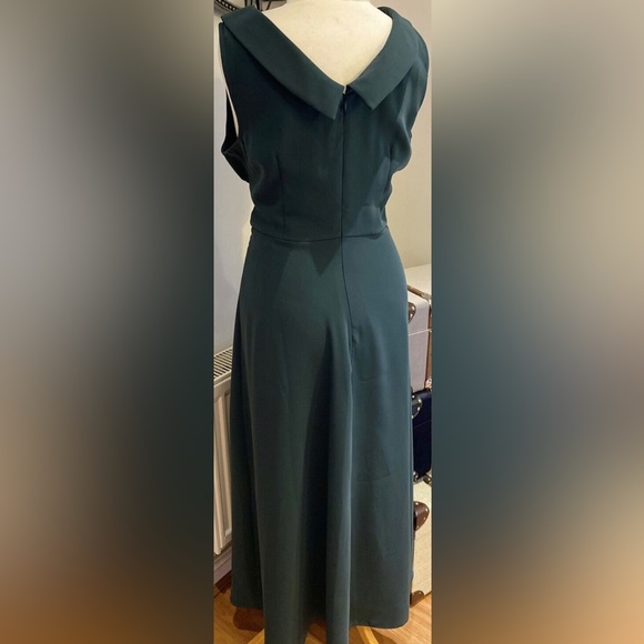 Boden Clarissa Retro Sleeveless Rolled Collar w Sweeping A-line Midi Dress ZP1 - Picture 6 of 11